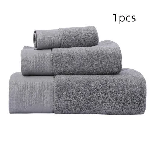 Cotton absorbent hotel bath towel 70x140cm 600g in white blue grey colours