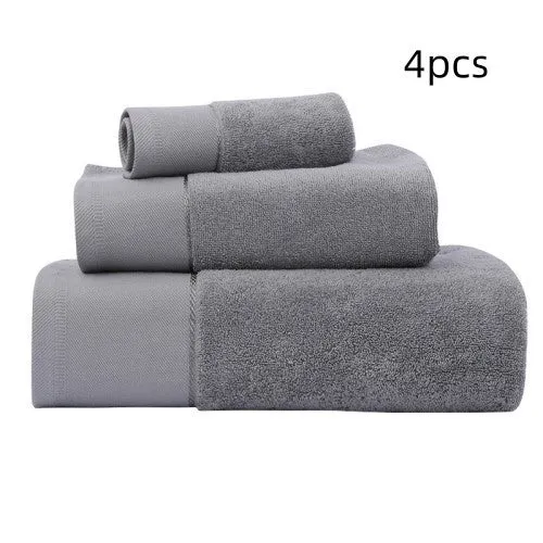 Cotton absorbent hotel bath towel 70x140cm 600g in white blue grey colours