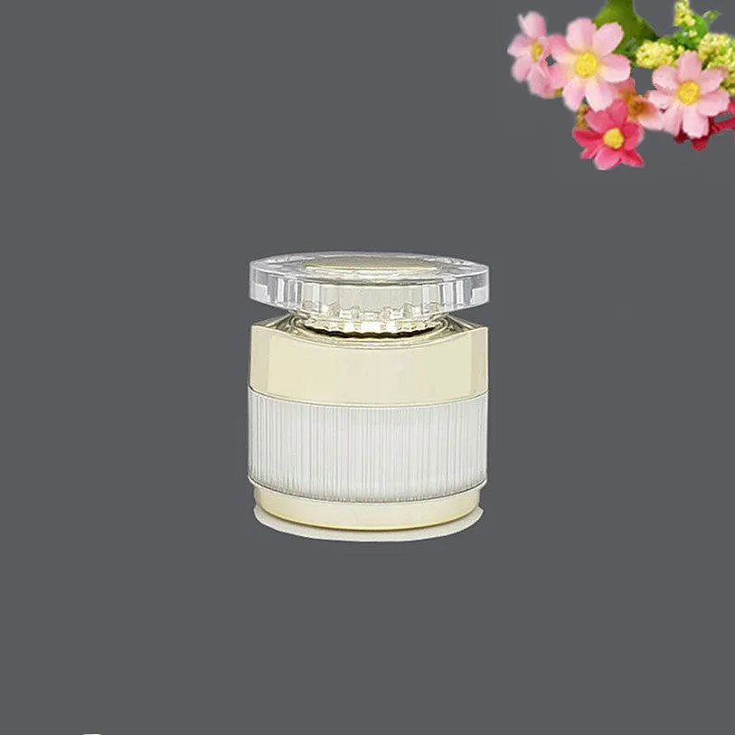 Acrylic cosmetics sub-bottling box with champagne gold and brushed white empty bottles in various sizes