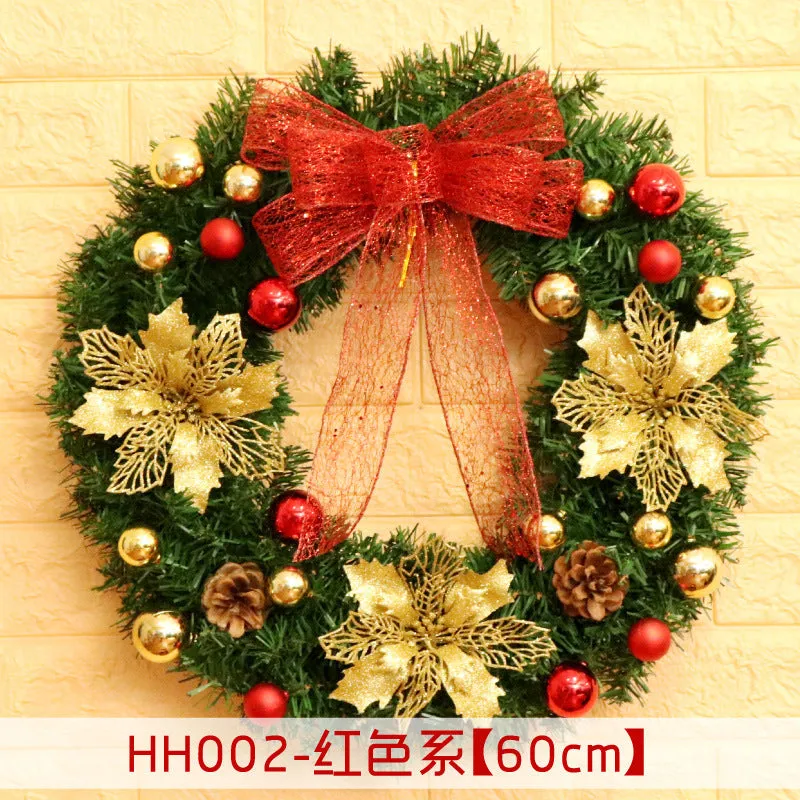 Natural rattan Christmas wreath ring door hanging in 40cm 50cm 60cm sizes