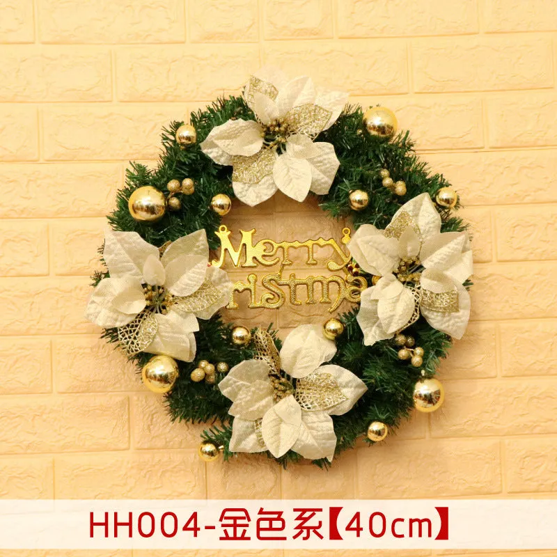 Natural rattan Christmas wreath ring door hanging in 40cm 50cm 60cm sizes
