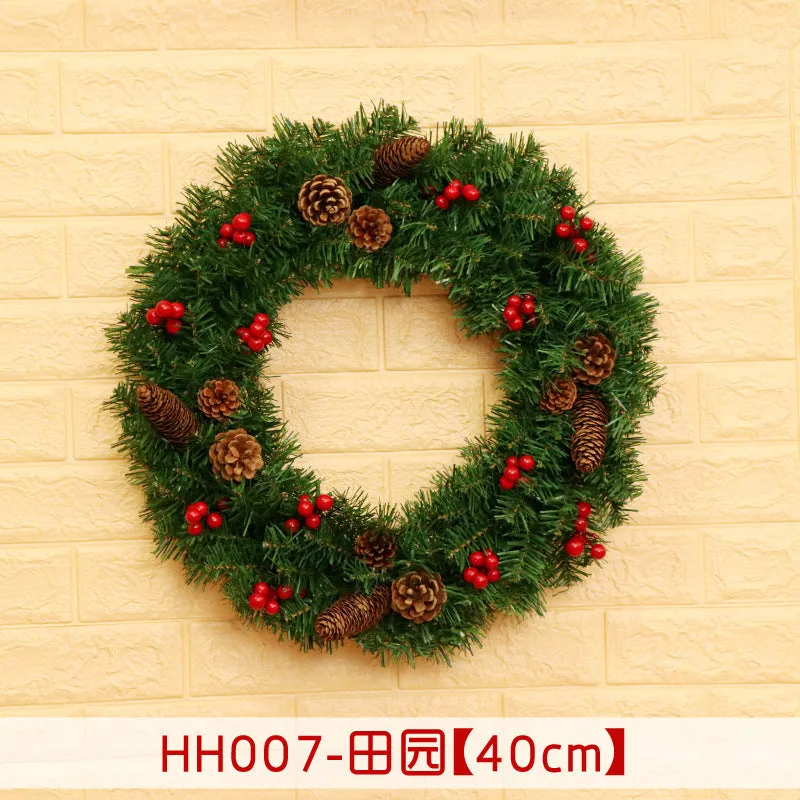 Natural rattan Christmas wreath ring door hanging in 40cm 50cm 60cm sizes