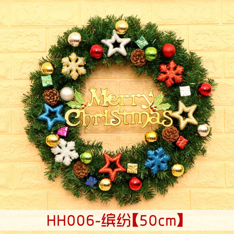 Natural rattan Christmas wreath ring door hanging in 40cm 50cm 60cm sizes
