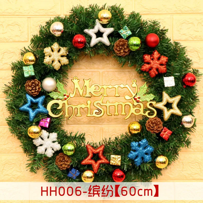 Natural rattan Christmas wreath ring door hanging in 40cm 50cm 60cm sizes