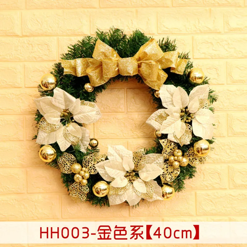 Natural rattan Christmas wreath ring door hanging in 40cm 50cm 60cm sizes