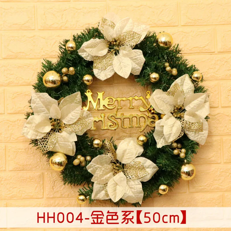 Natural rattan Christmas wreath ring door hanging in 40cm 50cm 60cm sizes