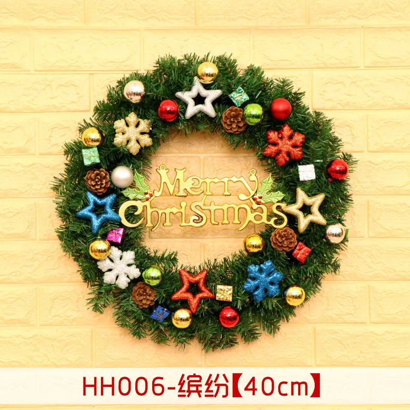 Natural rattan Christmas wreath ring door hanging in 40cm 50cm 60cm sizes