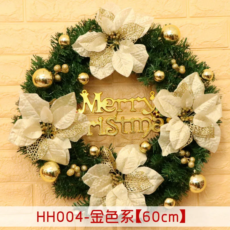 Natural rattan Christmas wreath ring door hanging in 40cm 50cm 60cm sizes