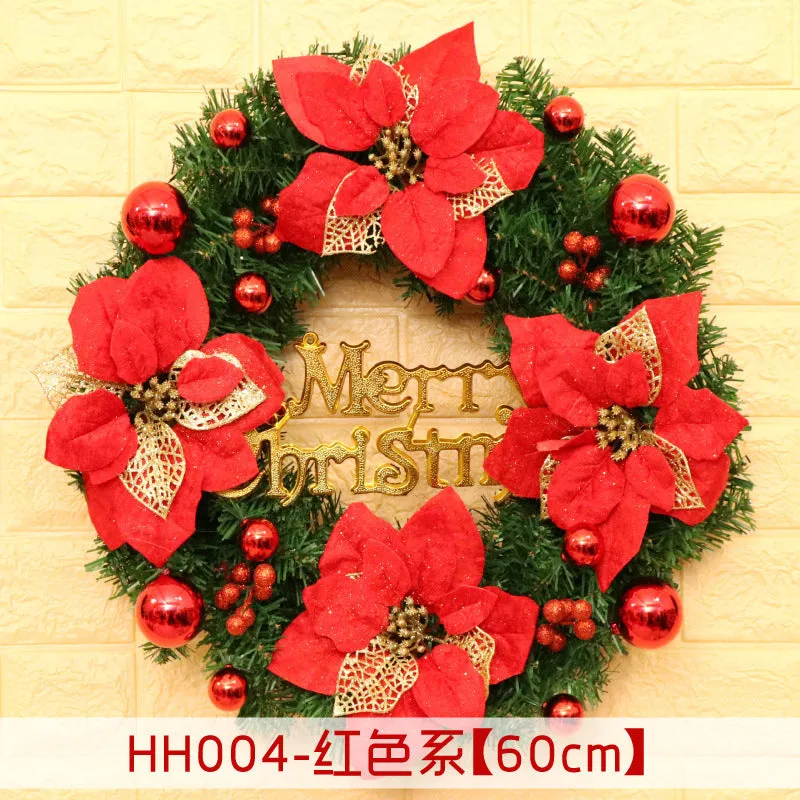 Natural rattan Christmas wreath ring door hanging in 40cm 50cm 60cm sizes