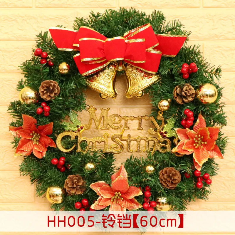 Natural rattan Christmas wreath ring door hanging in 40cm 50cm 60cm sizes