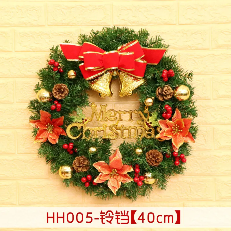 Natural rattan Christmas wreath ring door hanging in 40cm 50cm 60cm sizes