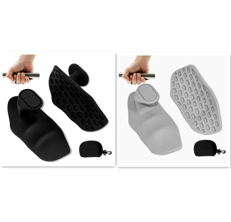 Anti-slip grip strengthener for dumbbell lifting in gray color
