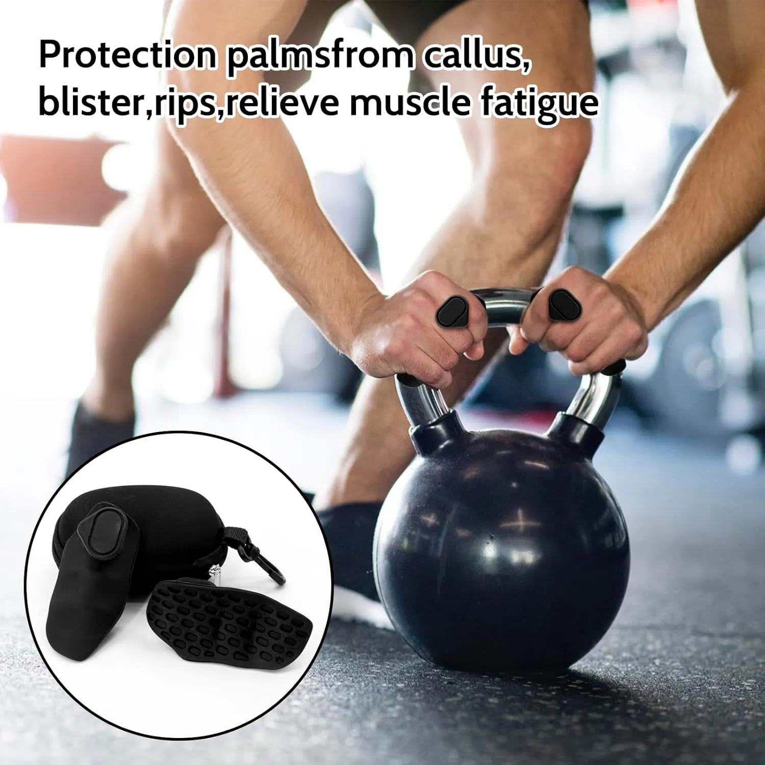 Anti-slip grip strengthener for dumbbell lifting in gray color