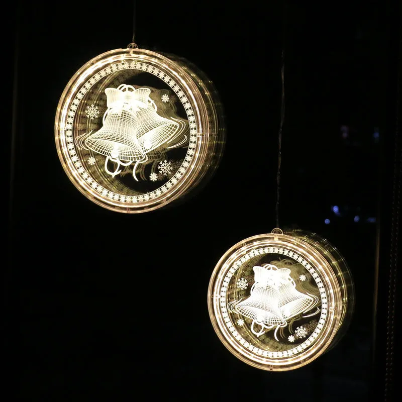 Small LED Christmas decorative disc light with E14 base, plastic shell, 170mm diameter, dimmable function