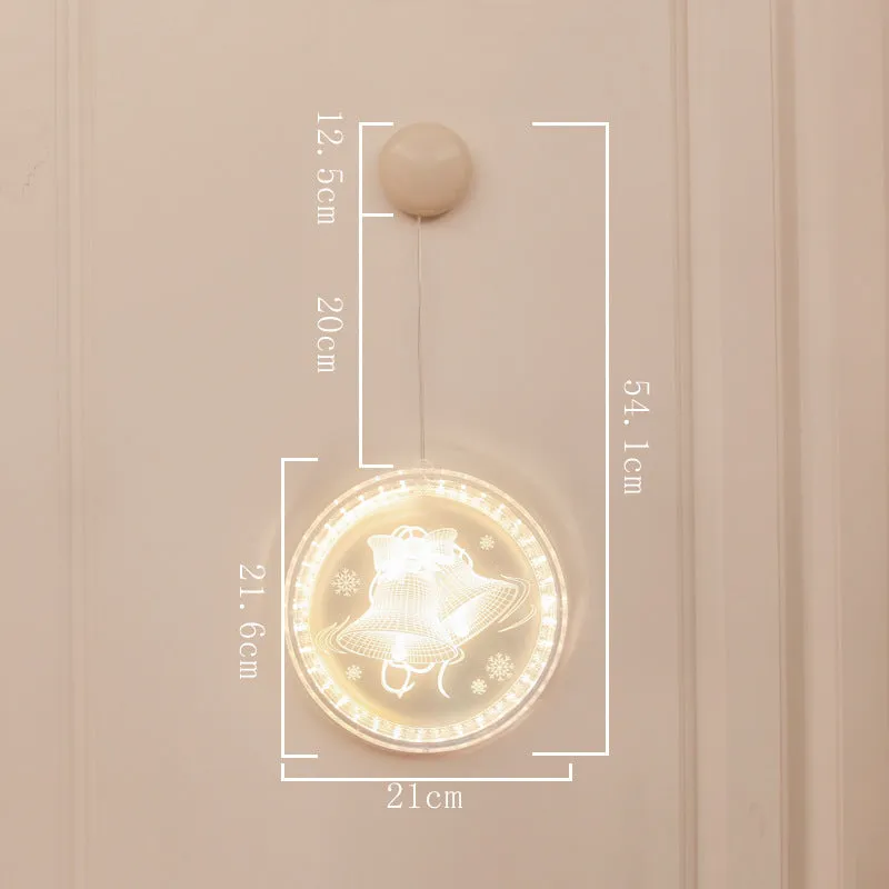 Small LED Christmas decorative disc light with E14 base, plastic shell, 170mm diameter, dimmable function