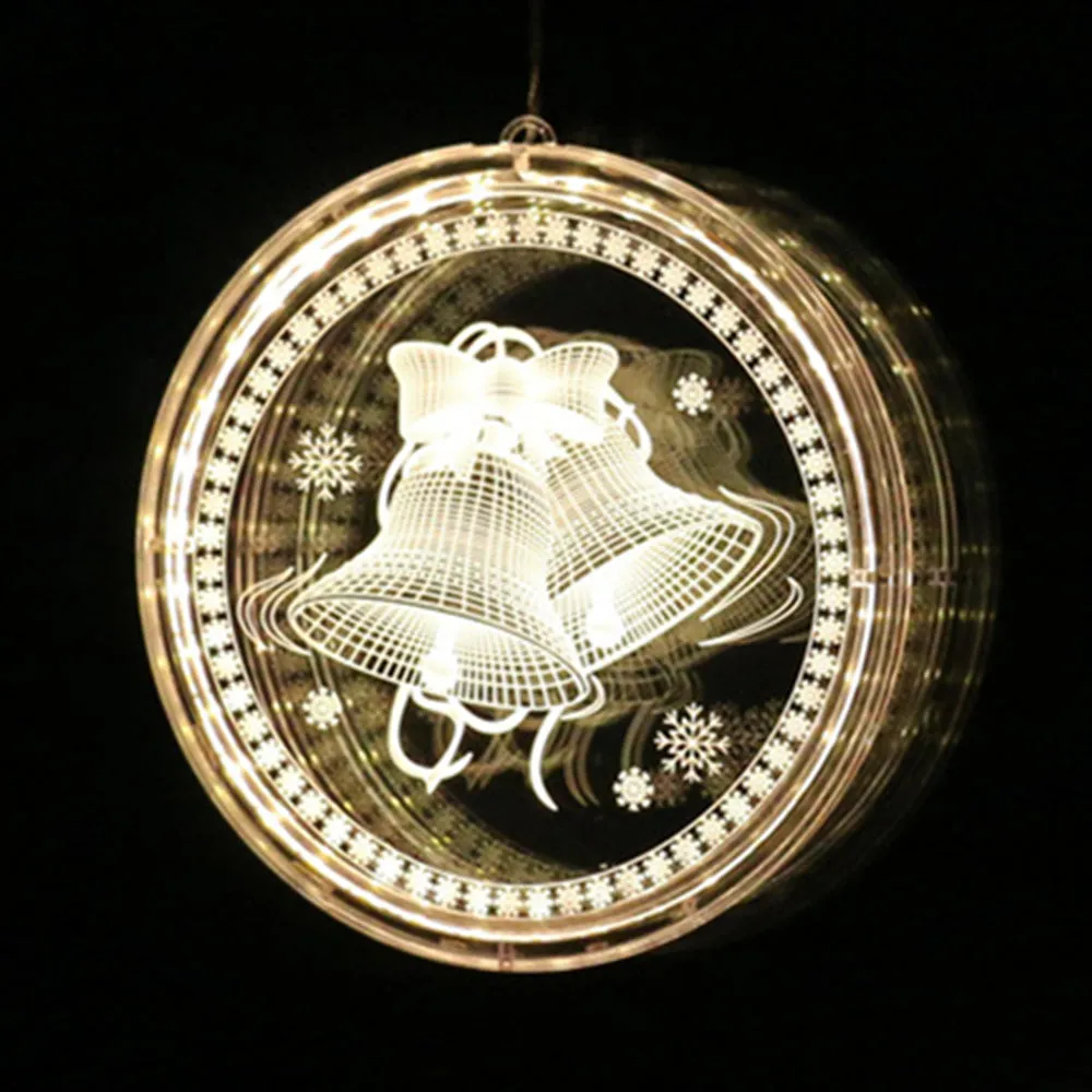 Small LED Christmas decorative disc light with E14 base, plastic shell, 170mm diameter, dimmable function