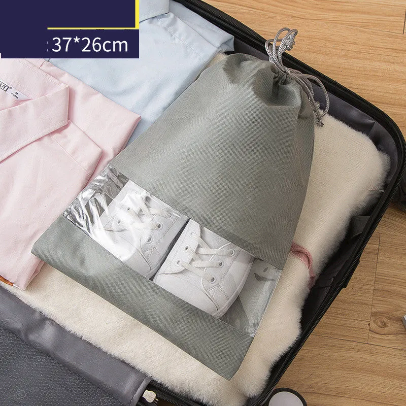 Grey shoe bag travel storage dust cover for shoes with 10-pack option