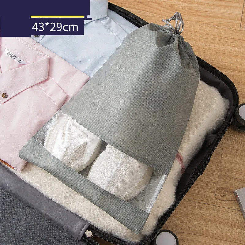 Grey shoe bag travel storage dust cover for shoes with 10-pack option