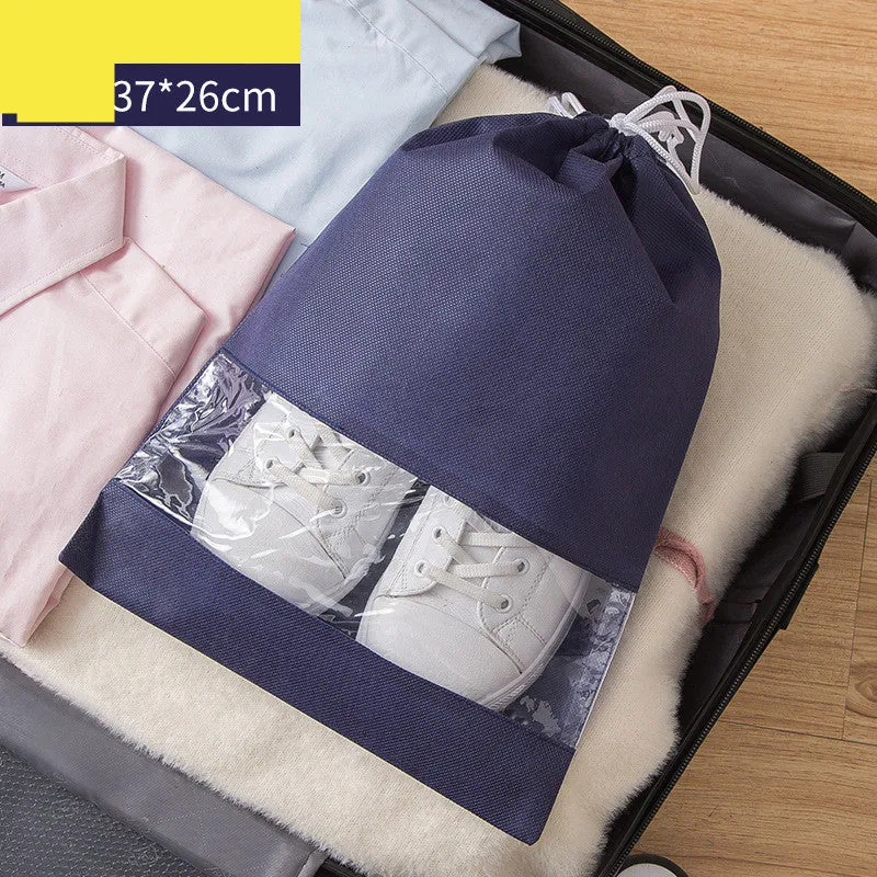 Grey shoe bag travel storage dust cover for shoes with 10-pack option