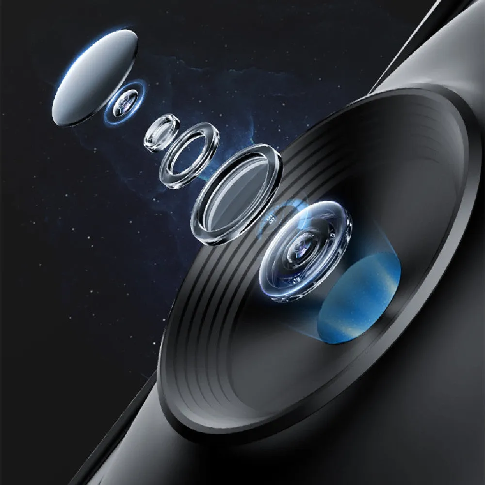 Automatic tracking stabiliser with 360-degree rotation in black, pink, and white on a desktop