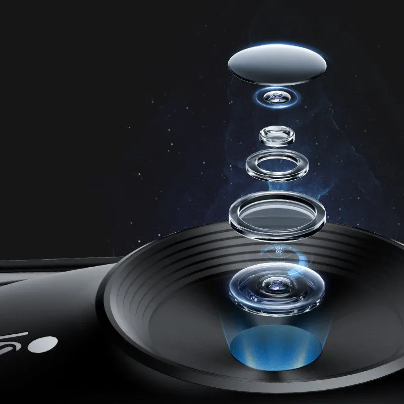 Automatic tracking stabiliser with 360-degree rotation in black, pink, and white on a desktop