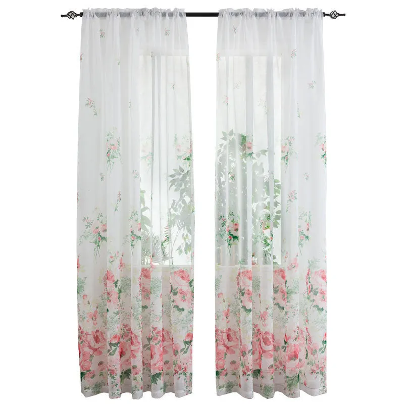 Polyester mesh curtain in beige, light transmission, bedroom window, modern simplicity style