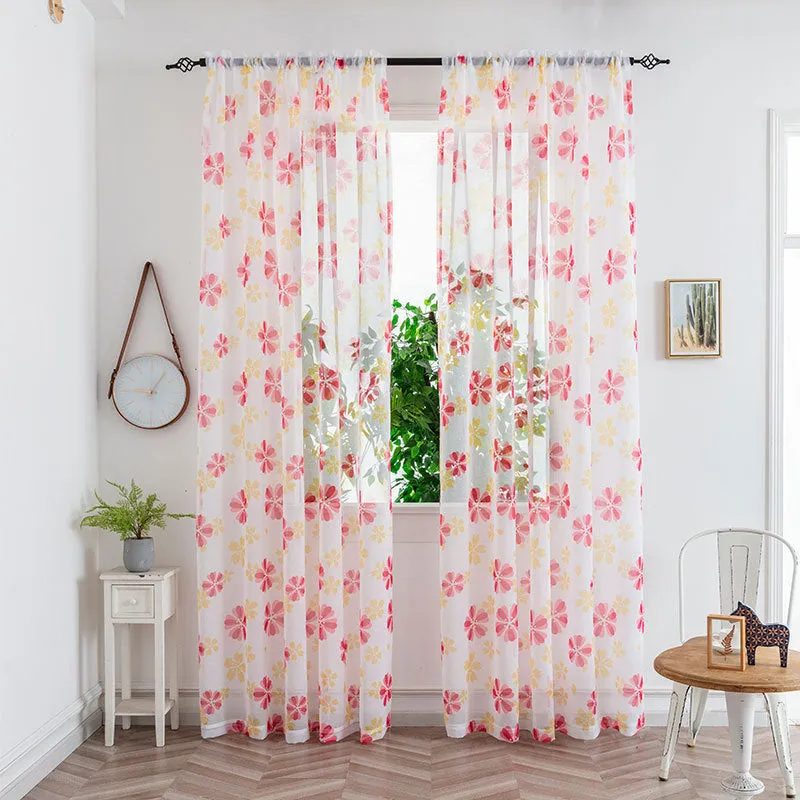 Polyester mesh curtain in beige, light transmission, bedroom window, modern simplicity style