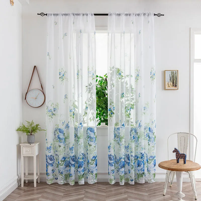 Polyester mesh curtain in beige, light transmission, bedroom window, modern simplicity style
