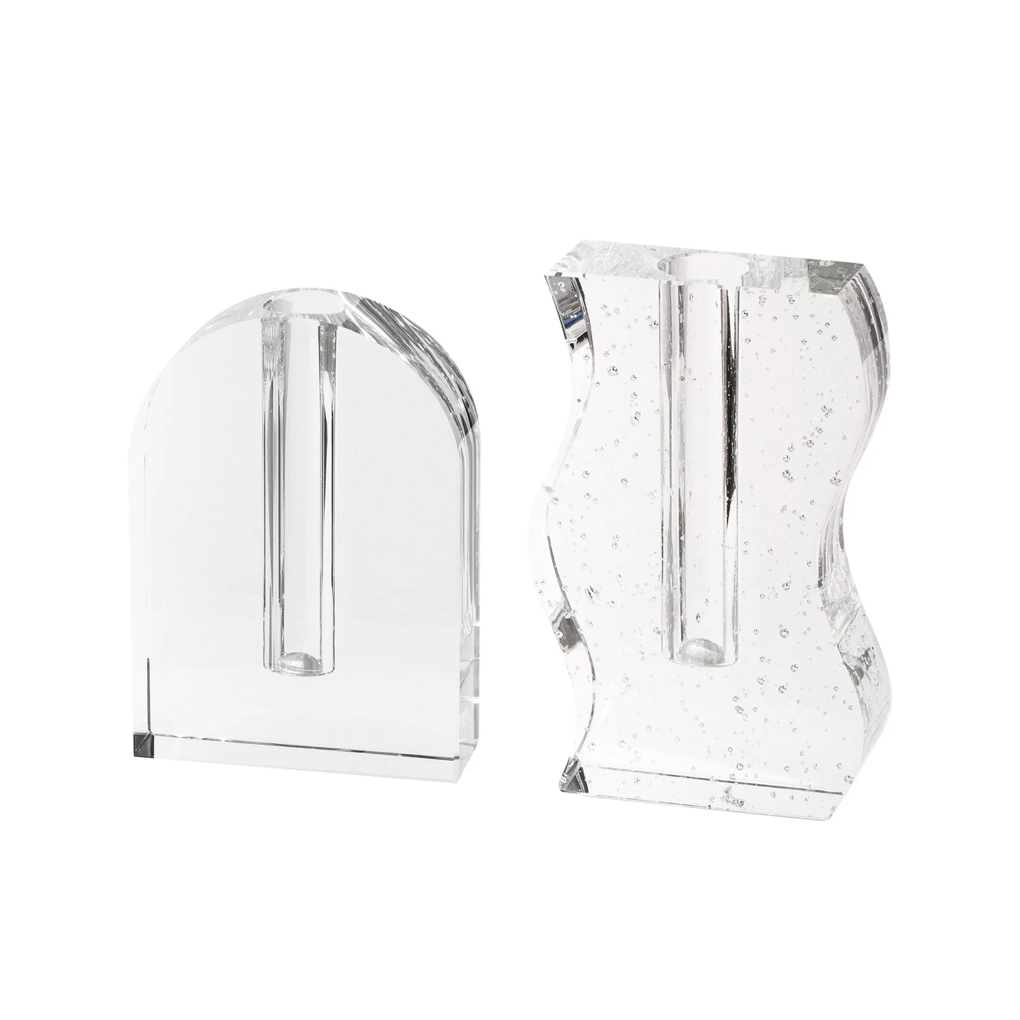 Transparent crystal vase from Solidification Series with fairy-spirit design for modern home decoration