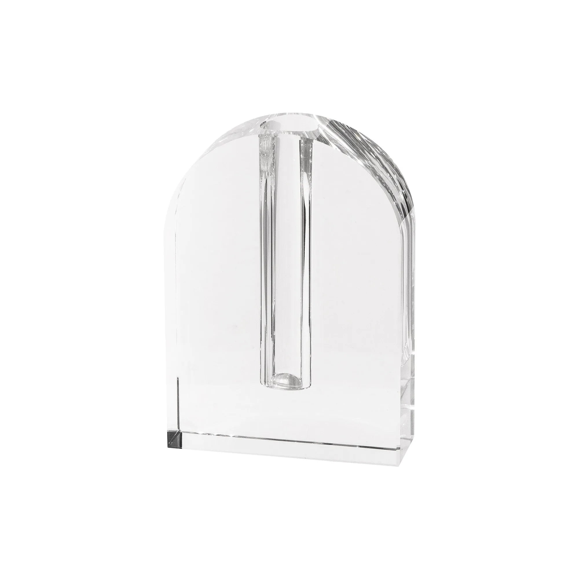 Transparent crystal vase from Solidification Series with fairy-spirit design for modern home decoration