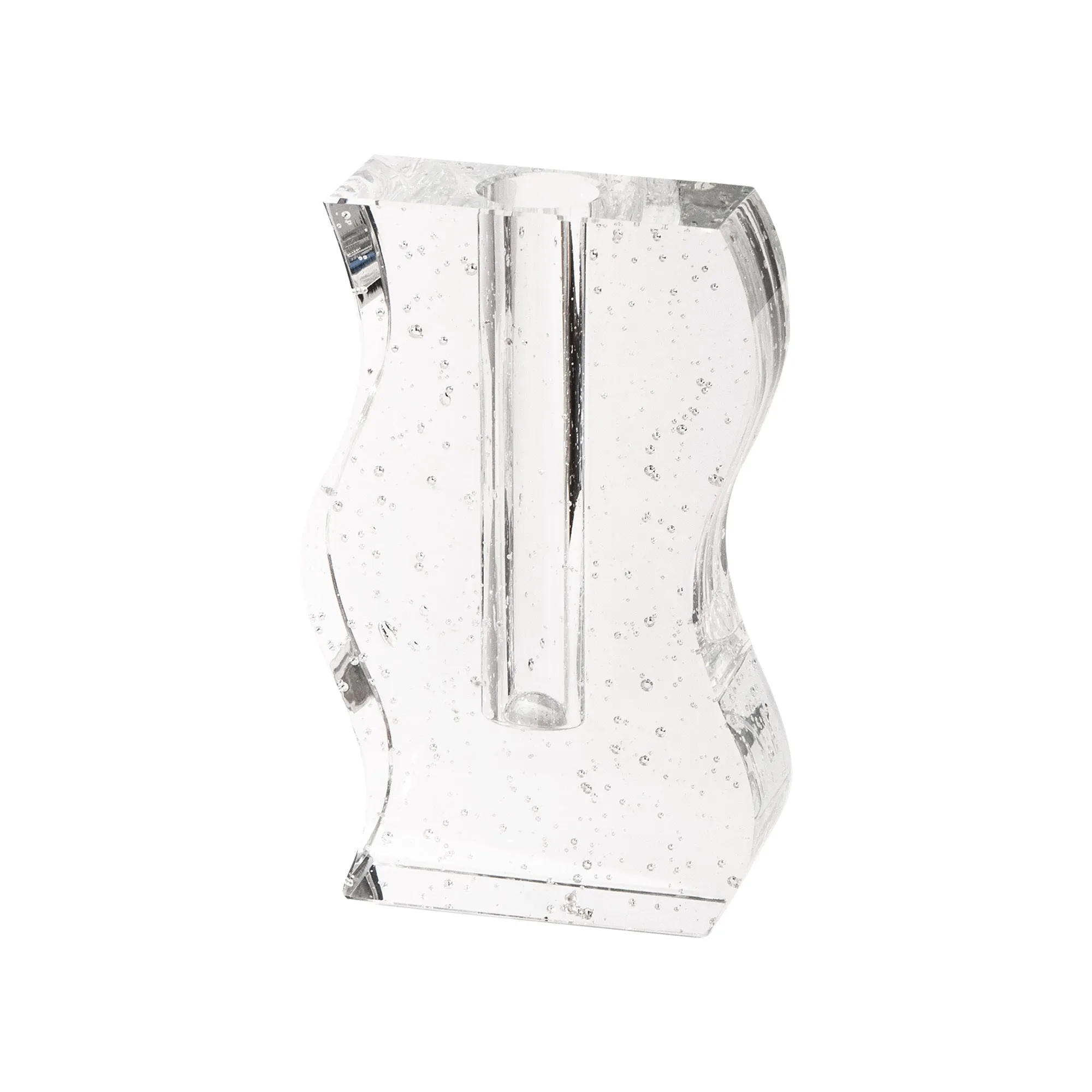 Transparent crystal vase from Solidification Series with fairy-spirit design for modern home decoration