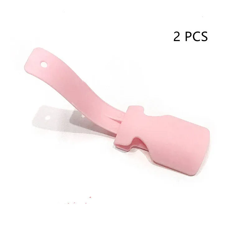 Lazy shoe lifter PP plastic polypropylene shoehorn 16.5 x 4.6cm compact size lightweight 18.5g shoe helper for easy slip-on no bending home use multiple colour options blue grey pink red white