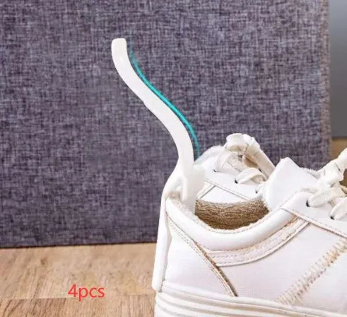 Lazy shoe lifter PP plastic polypropylene shoehorn 16.5 x 4.6cm compact size lightweight 18.5g shoe helper for easy slip-on no bending home use multiple colour options blue grey pink red white