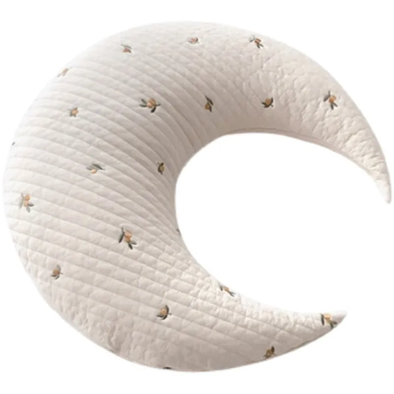 Anti-mite pure cotton baby nursing U-shape pillow in bear pattern, 56x65cm size