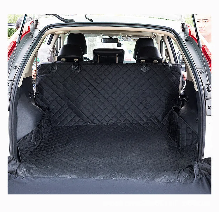 New waterproof dog car boot mat in grey 600D Oxford cloth with anti-skid net and storage bag for medium and large dogs