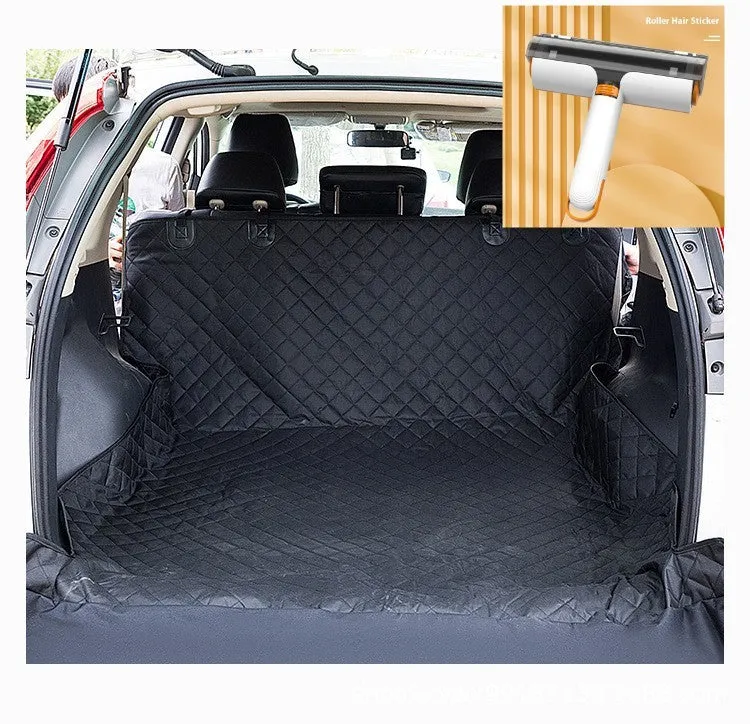 New waterproof dog car boot mat in grey 600D Oxford cloth with anti-skid net and storage bag for medium and large dogs