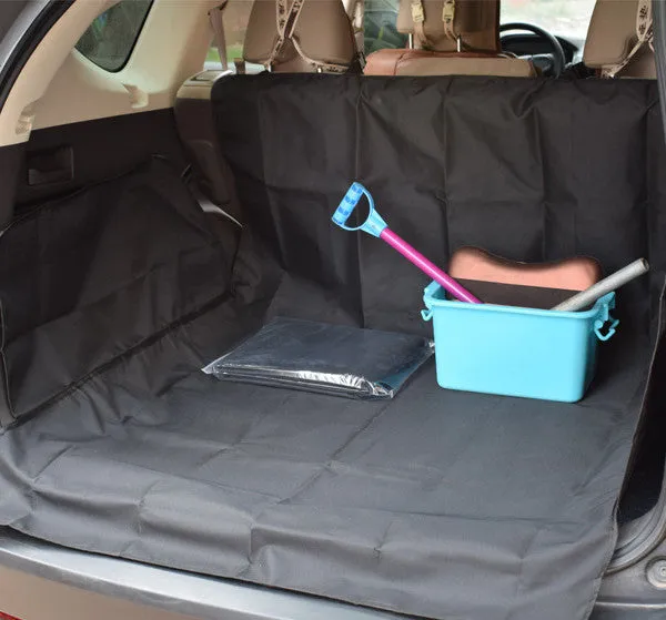 New waterproof dog car boot mat in grey 600D Oxford cloth with anti-skid net and storage bag for medium and large dogs