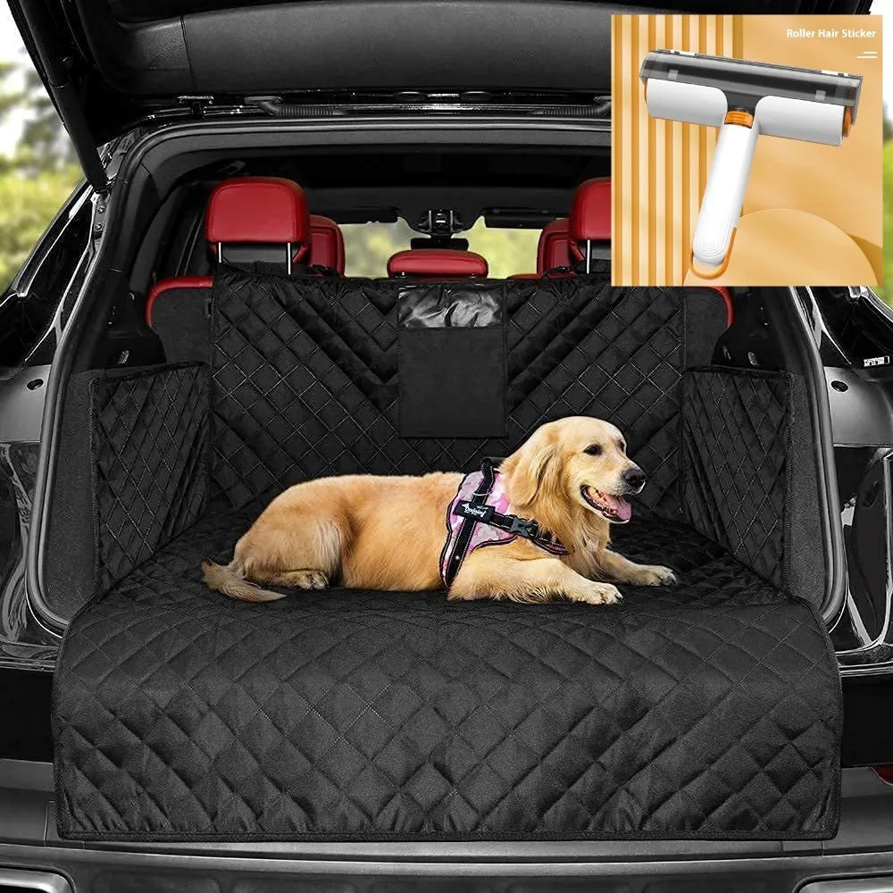 New waterproof dog car boot mat in grey 600D Oxford cloth with anti-skid net and storage bag for medium and large dogs