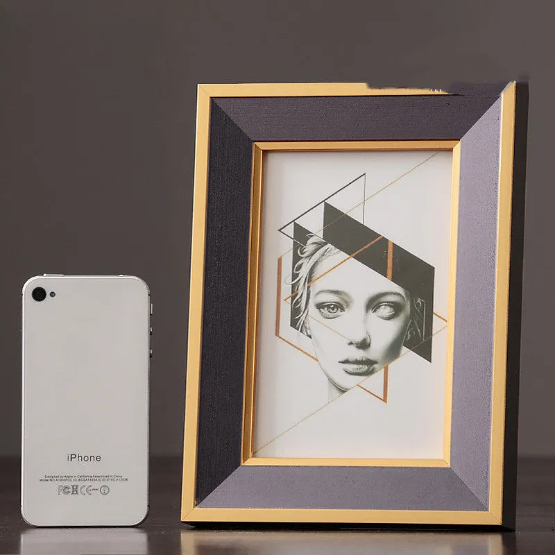 Solid wood desktop picture frame decoration in 6 7 10 inch size options