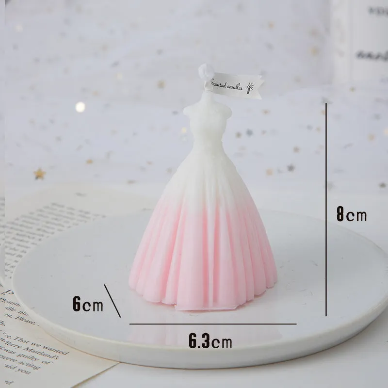 Handmade paraffin wax cylindrical wedding aromatherapy candle in pure white (tuberose) colour