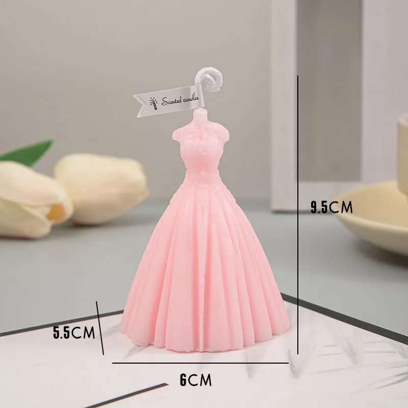 Handmade paraffin wax cylindrical wedding aromatherapy candle in pure white (tuberose) colour
