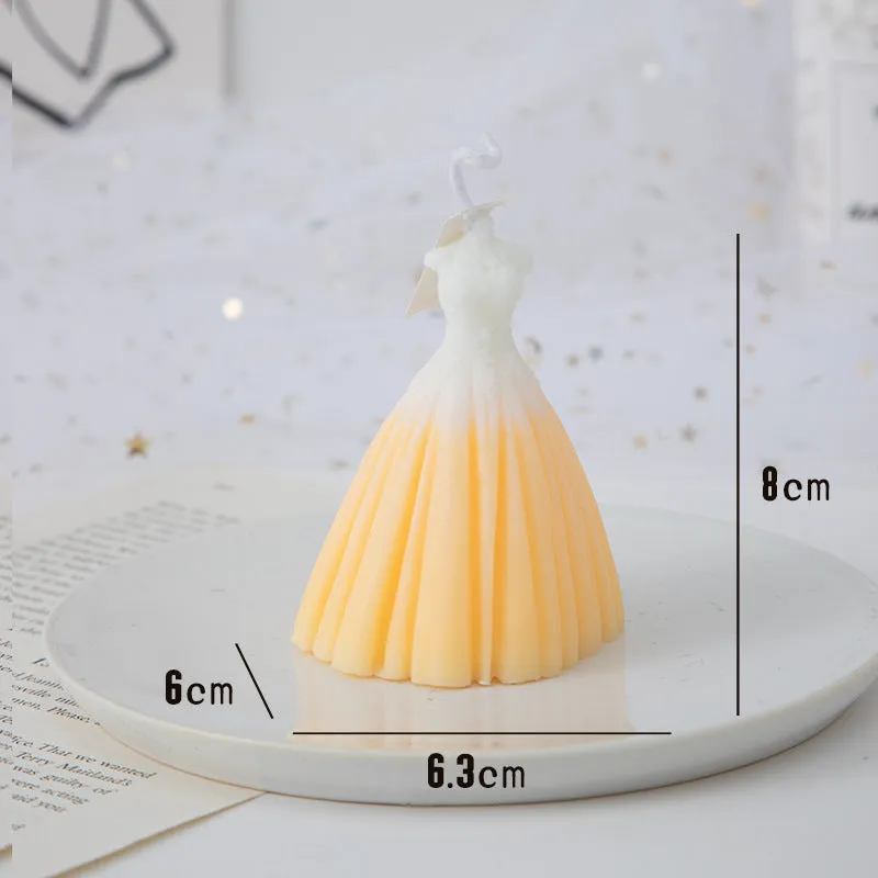Handmade paraffin wax cylindrical wedding aromatherapy candle in pure white (tuberose) colour