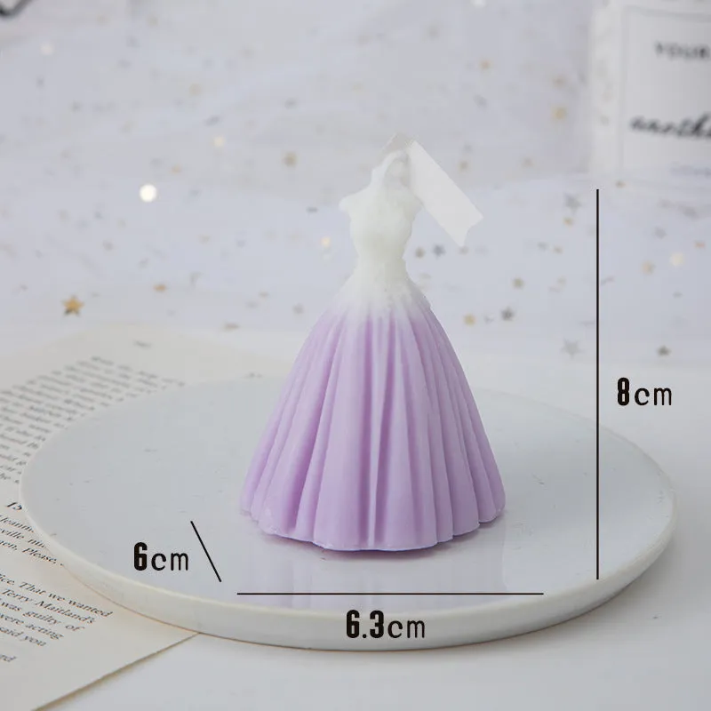 Handmade paraffin wax cylindrical wedding aromatherapy candle in pure white (tuberose) colour