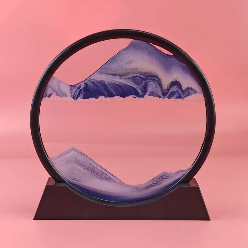 3D dynamic sand painting in glass frame with quicksand effect, 7 inch size, multicolour options