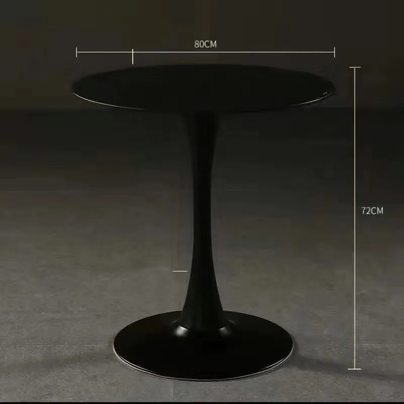 Modern artificial board coffee table Scandinavian style 60 cm white for reception area