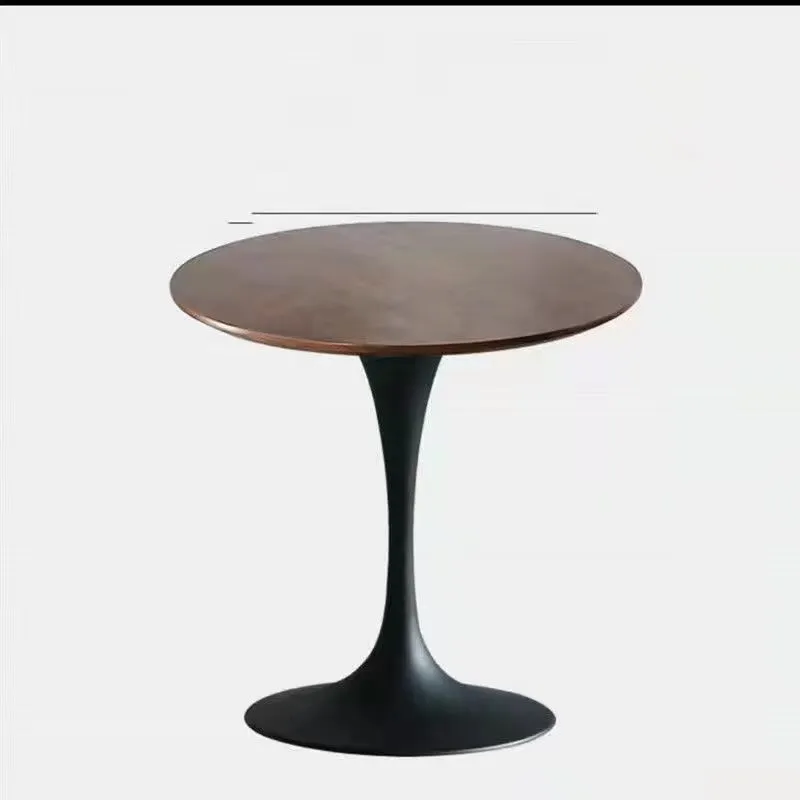 Modern artificial board coffee table Scandinavian style 60 cm white for reception area