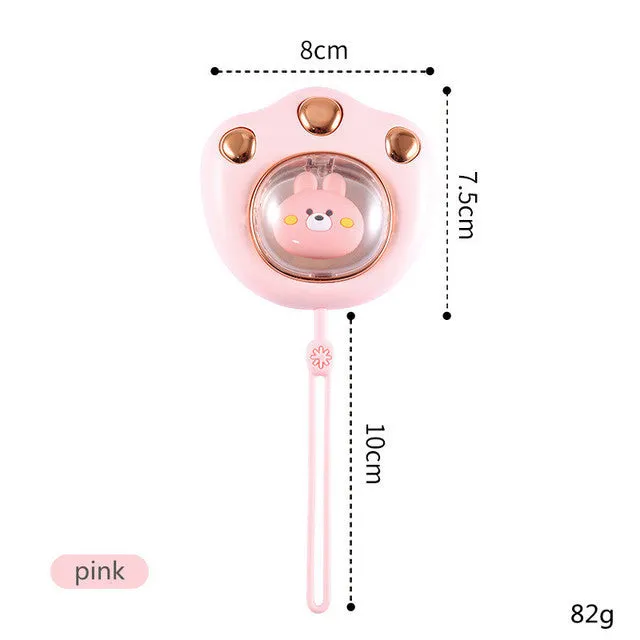 Mini USB rechargeable cat paw electric hand warmer in pink with two temperature settings