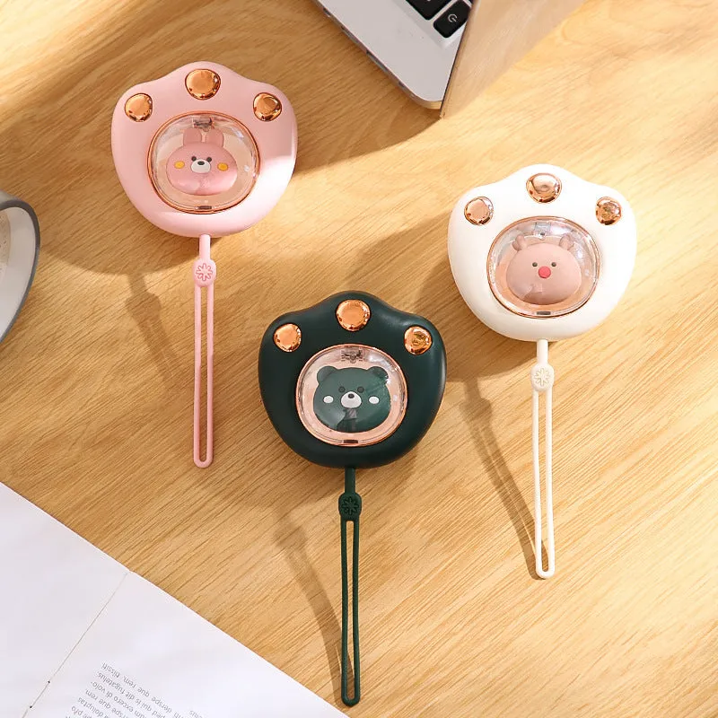 Mini USB rechargeable cat paw electric hand warmer in pink with two temperature settings