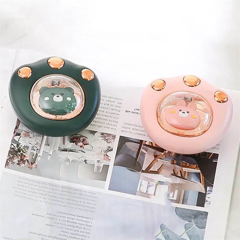 Mini USB rechargeable cat paw electric hand warmer in pink with two temperature settings