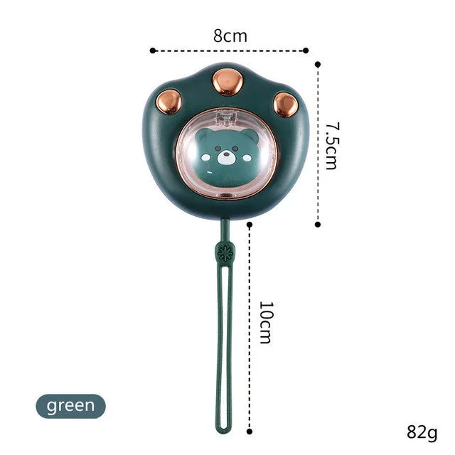 Mini USB rechargeable cat paw electric hand warmer in pink with two temperature settings